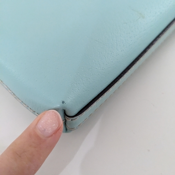 EUC! Kate Spade New York Wellesley Byrd Pebbled Leather Shoulder Bag Robins Egg - Picture 7 of 16